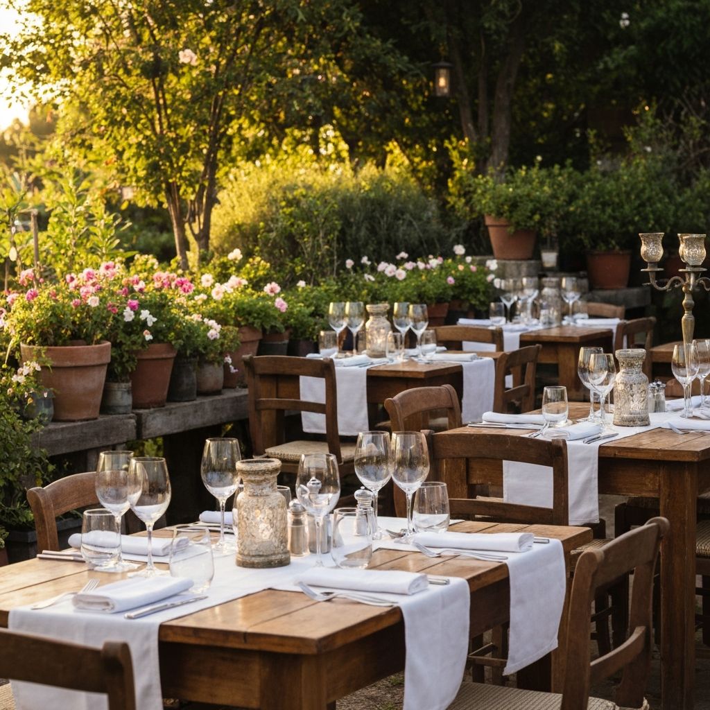 Mesas al aire libre en Herbarium